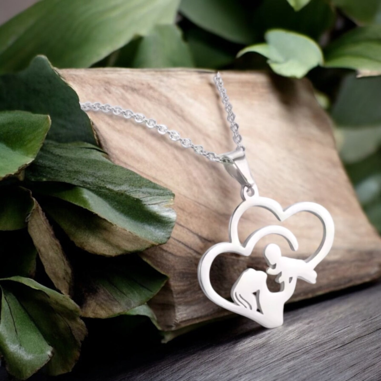 KETTE ,,LIEBE“ Schmuck für Mamas Silber Edelstahl Erinnerungsschmuck Baby