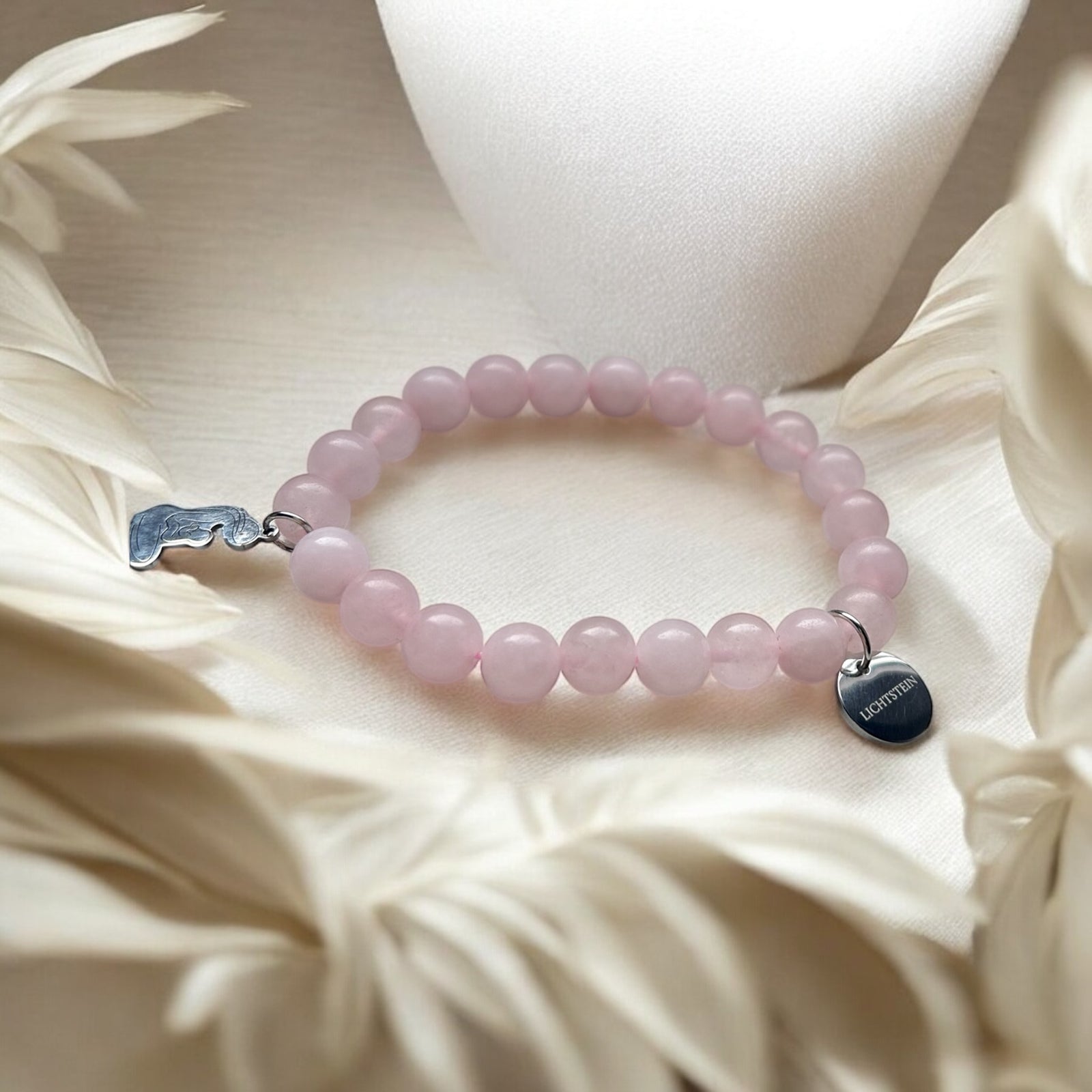 ROSÉZAUBER ARMBAND MAMA Liebe Rosenquarz