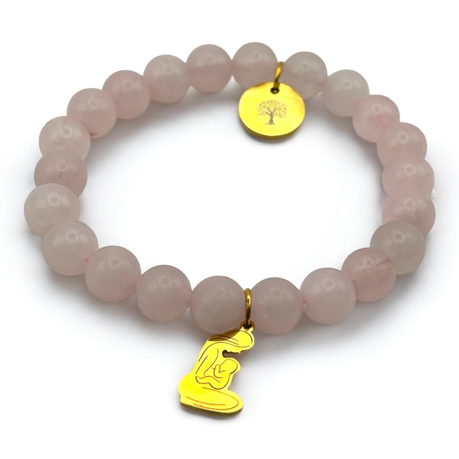 ROSÉZAUBER ARMBAND MAMA Liebe Rosenquarz